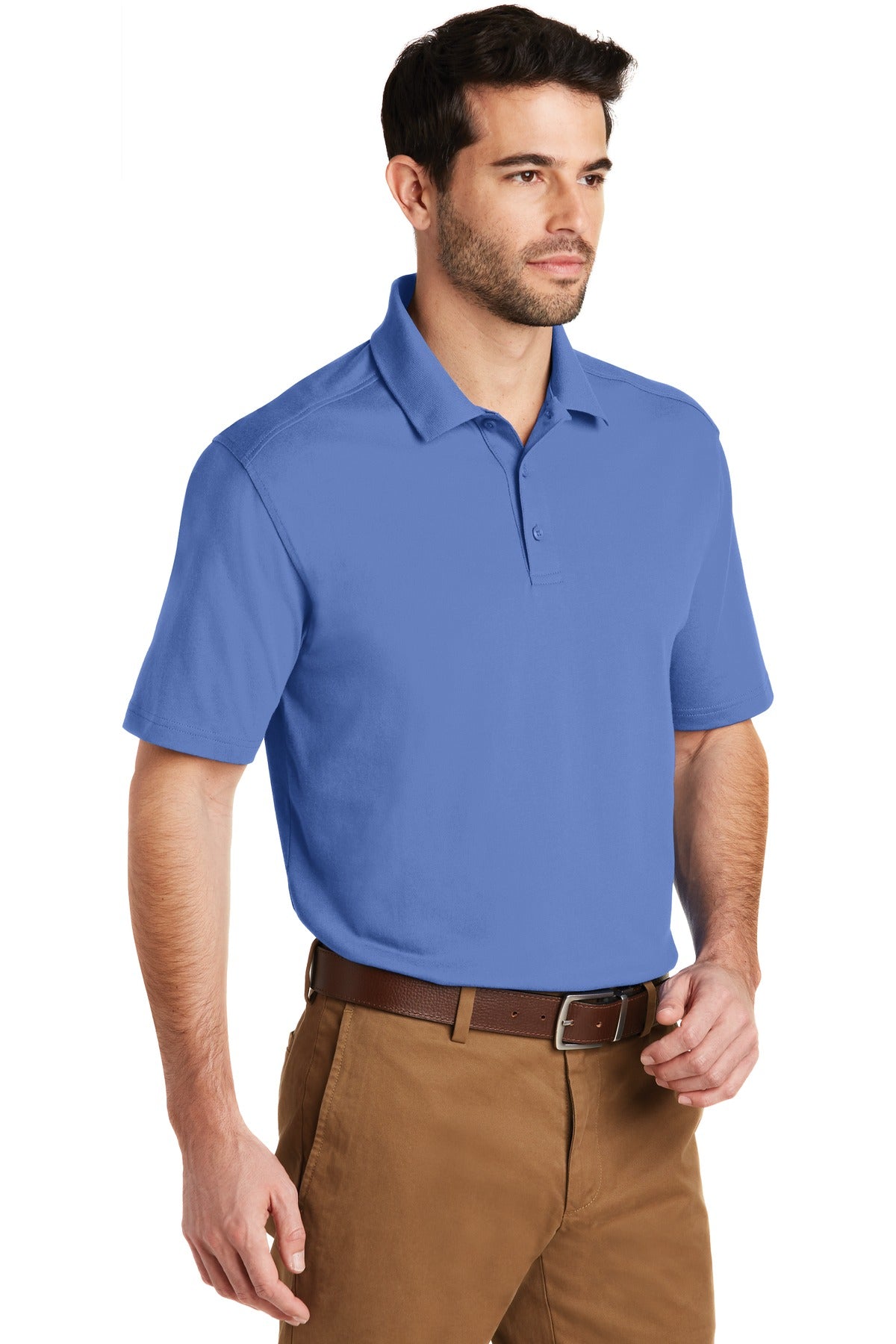 DISCONTINUED Port Authority SuperPro Knit Polo. K164 - Ultramarine Blue - three_q
