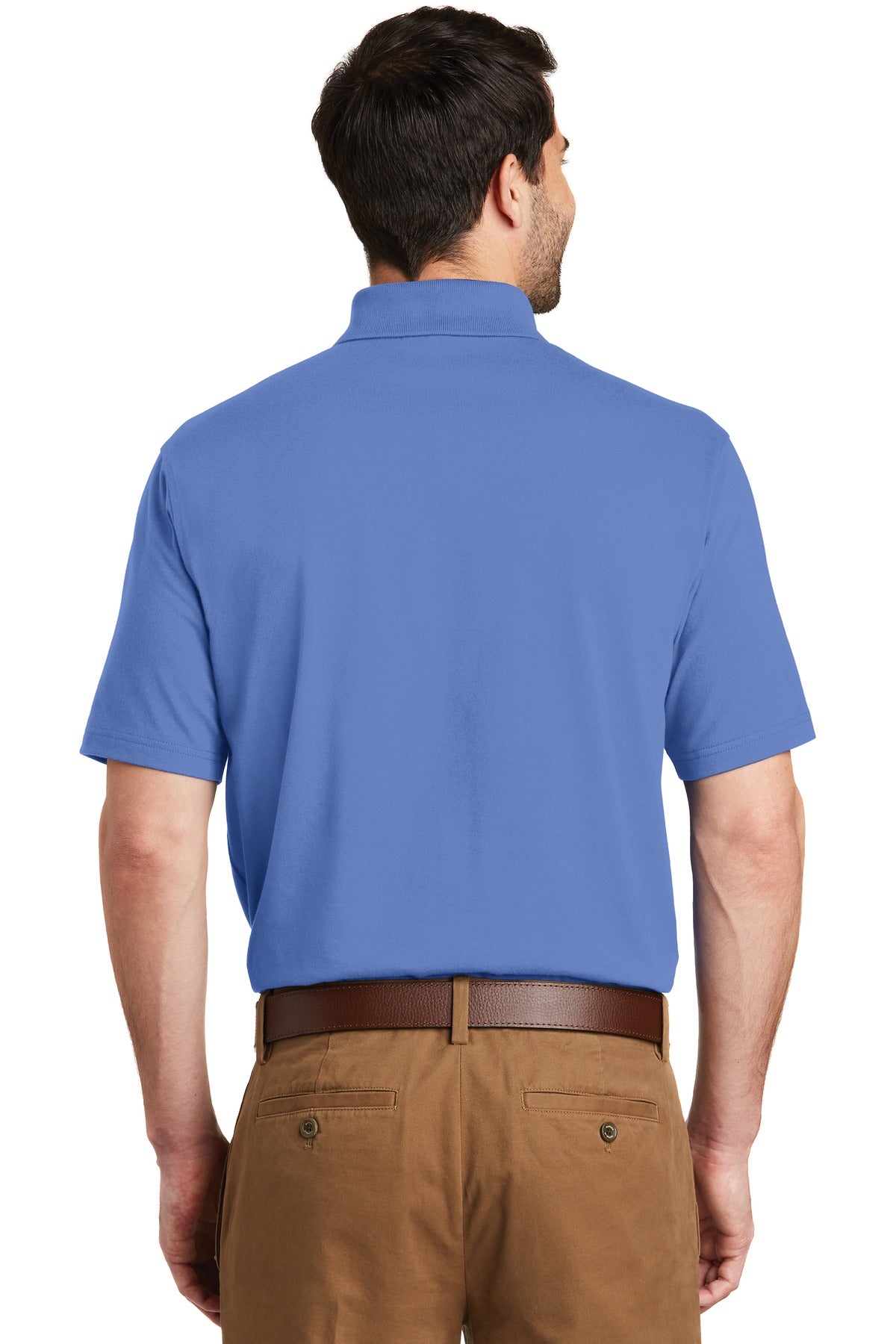 DISCONTINUED Port Authority SuperPro Knit Polo. K164 - Ultramarine Blue - back