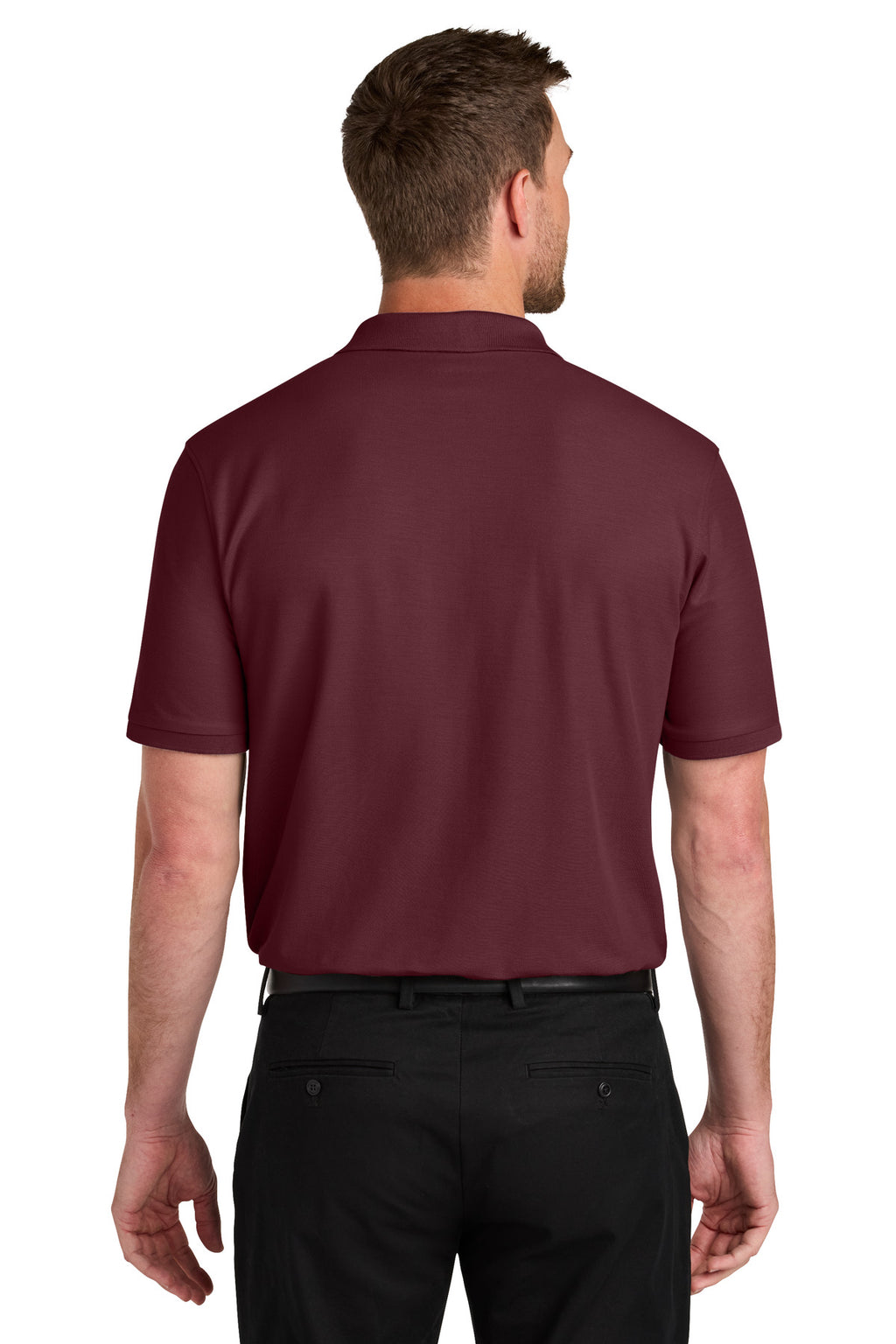 Port Authority Wearever Signature Pique Pocket Polo K200P - Burgundy - back