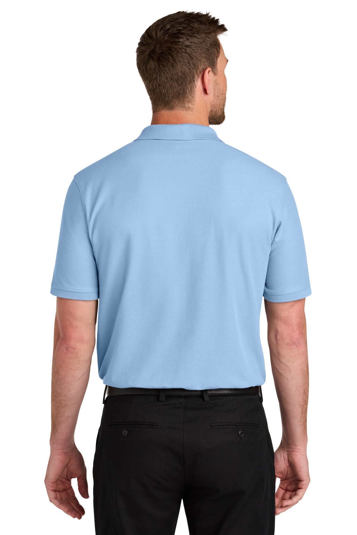 Port Authority Wearever Signature Pique Pocket Polo K200P - Cloud Blue - back