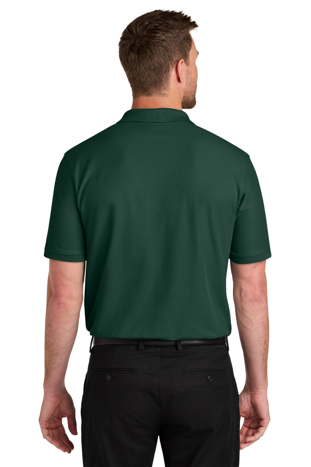 Port Authority Wearever Signature Pique Pocket Polo K200P - Dark Green - back