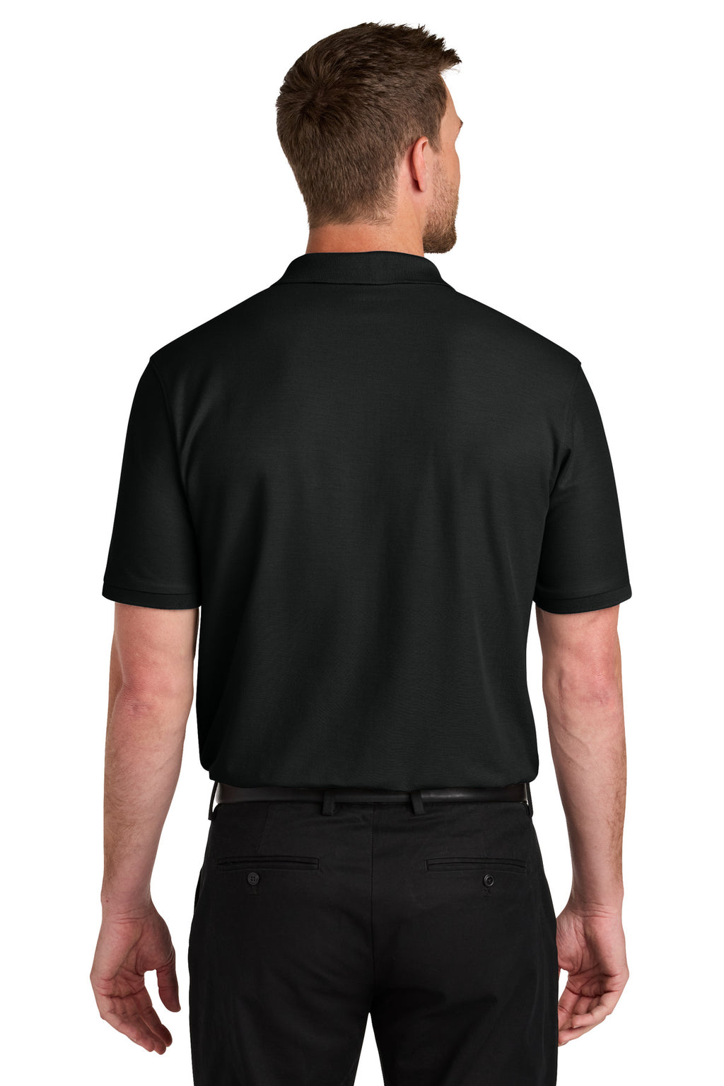 Port Authority Wearever Signature Pique Pocket Polo K200P - Deep Black - back