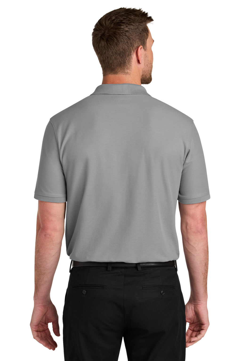 Port Authority Wearever Signature Pique Pocket Polo K200P - Gusty Grey - back