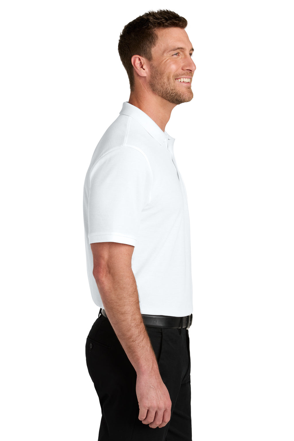 Port Authority Wearever Signature Pique Pocket Polo K200P - White - side