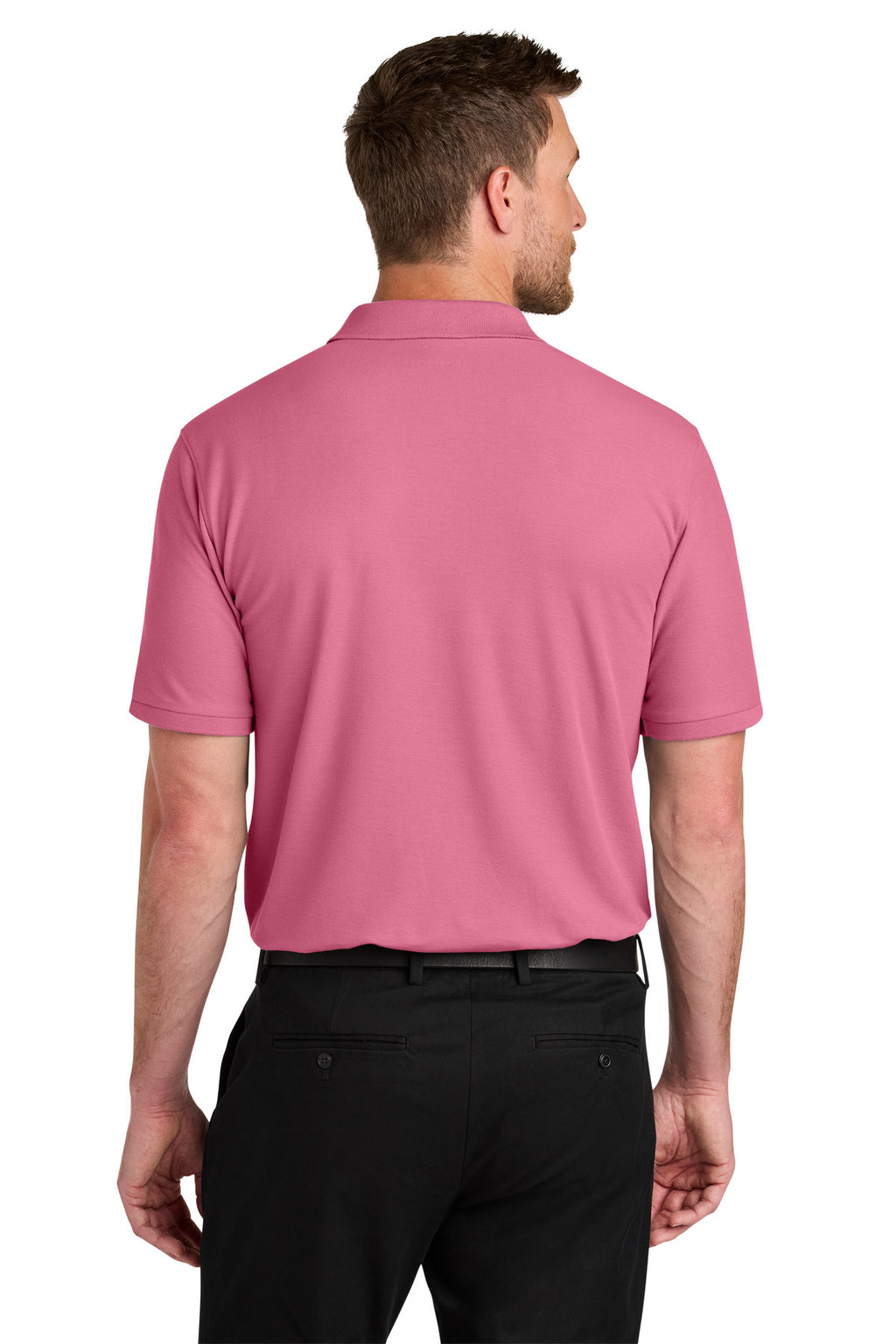 Port Authority Wearever Signature Pique Polo K200 - Awareness Pink - back