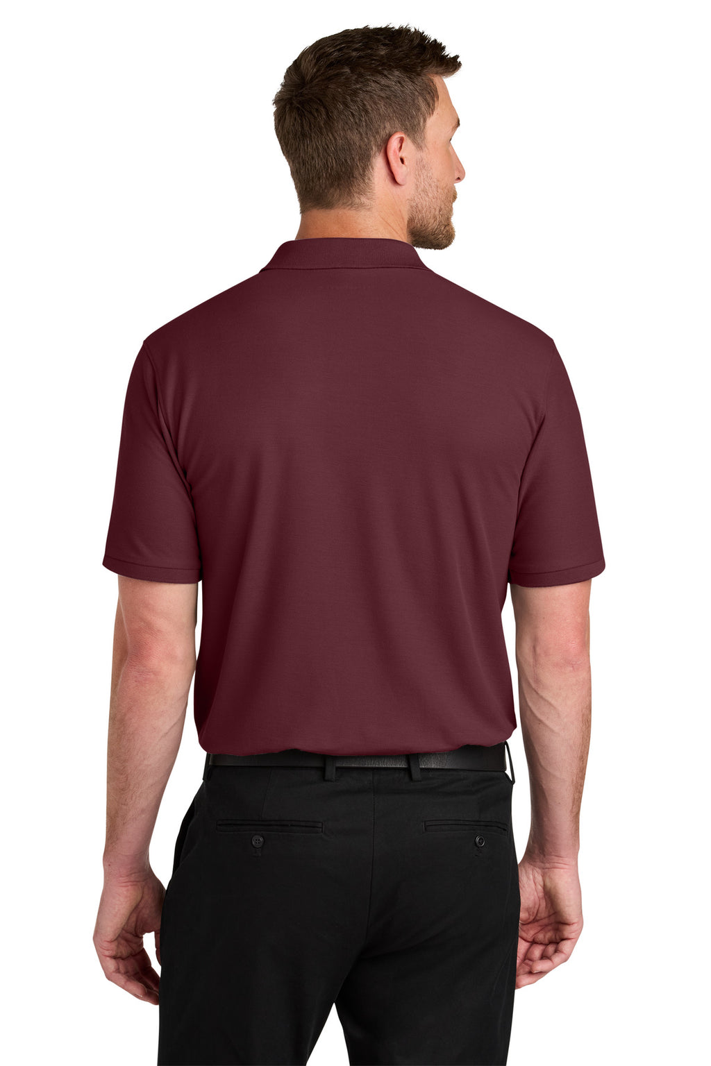 Port Authority Wearever Signature Pique Polo K200 - Burgundy - back