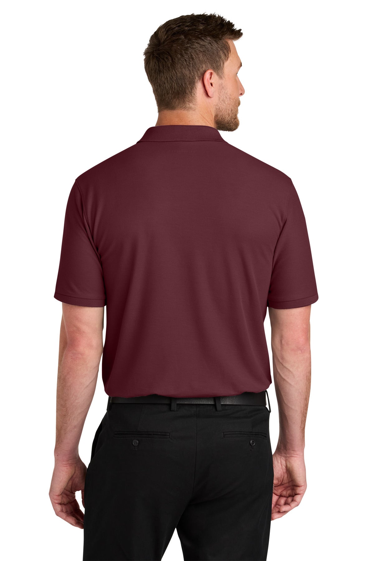 Port Authority Wearever Signature Pique Polo K200 - Burgundy - back