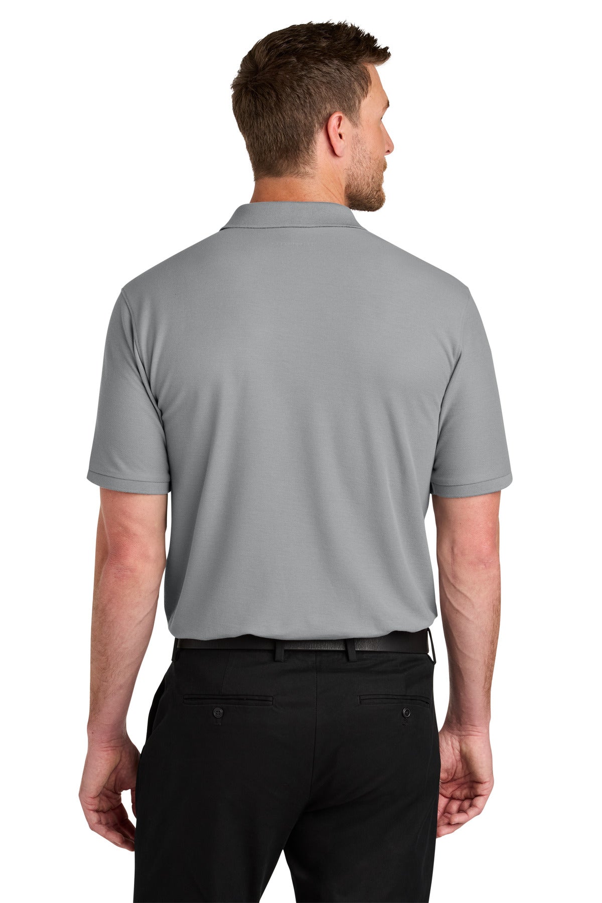 Port Authority Wearever Signature Pique Polo K200 - Gusty Grey - back