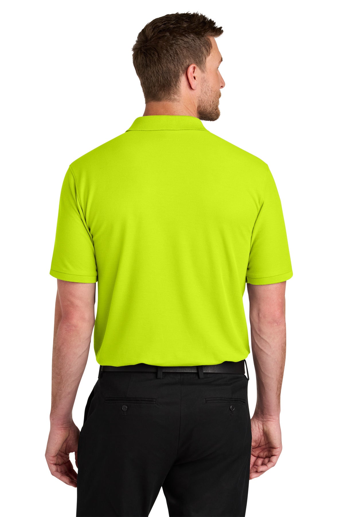 Port Authority Wearever Signature Pique Polo K200 - Neon Yellow - back