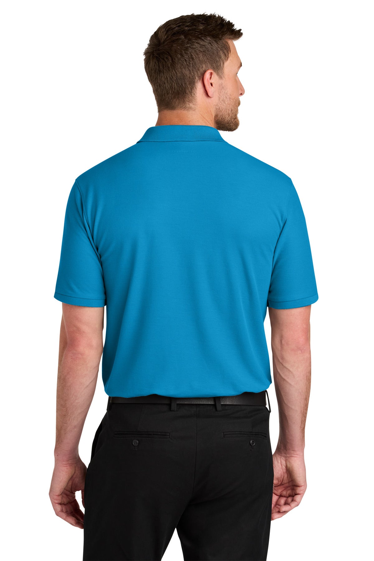 Port Authority Wearever Signature Pique Polo K200 - Parcel Blue - back