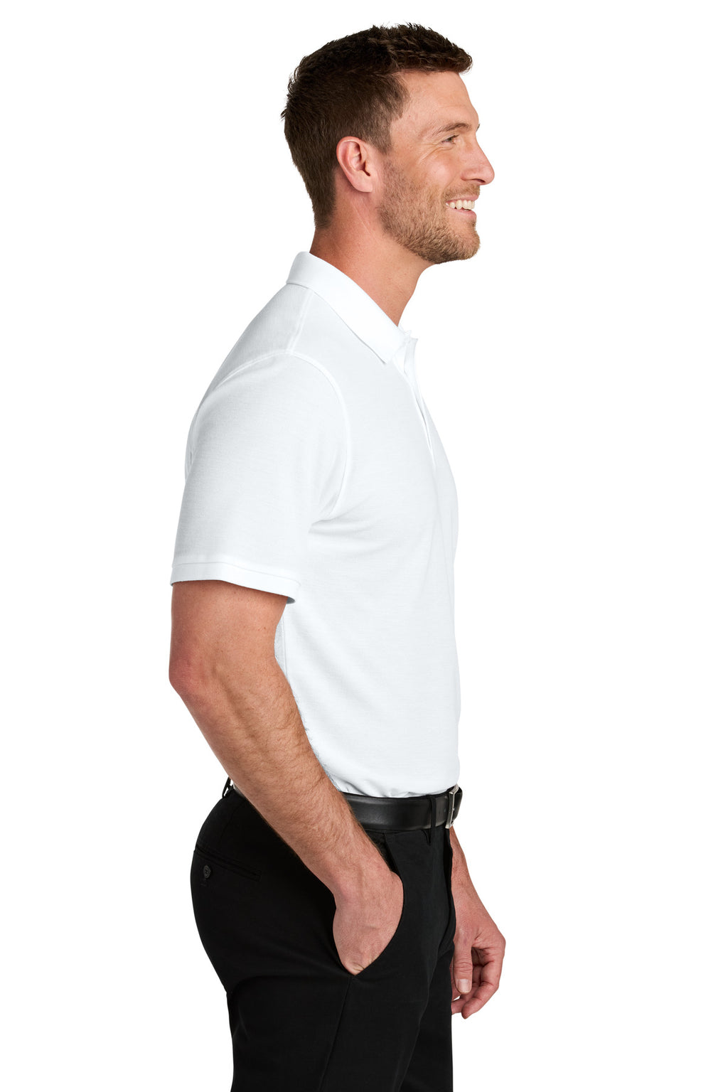 Port Authority Wearever Signature Pique Polo K200 - White - side