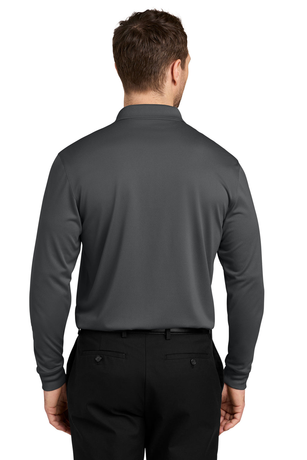 Port Authority Wearever Performance Pique Long Sleeve Polo K240LS - Storm Grey - back