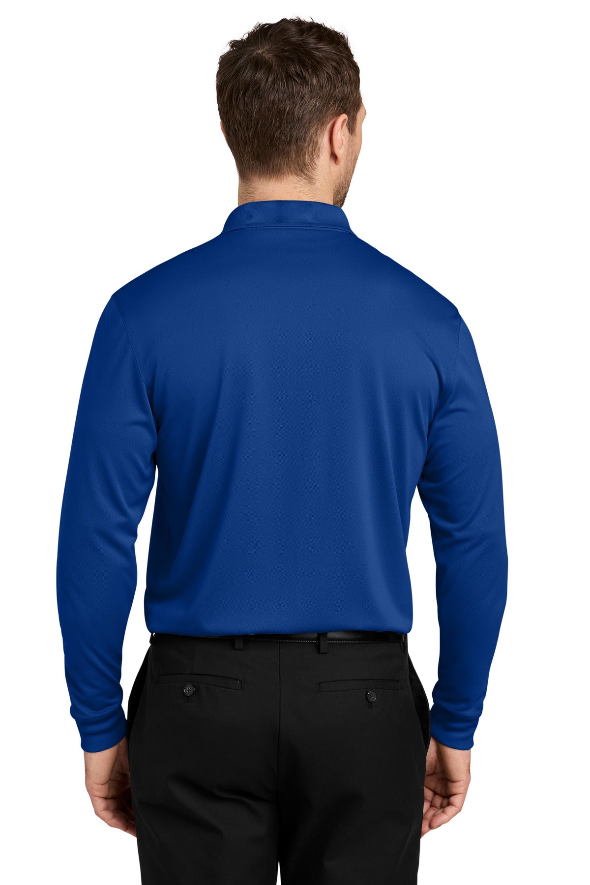 Port Authority Wearever Performance Pique Long Sleeve Polo K240LS - True Royal - back