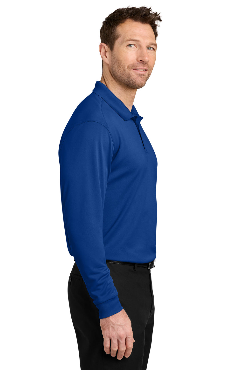 Port Authority Wearever Performance Pique Long Sleeve Polo K240LS - True Royal - side