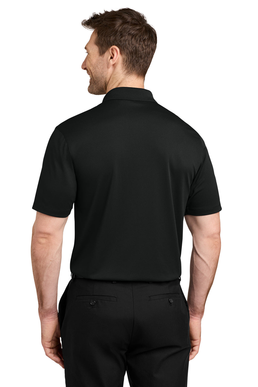 Port Authority Wearever Performance Pique Pocket Polo K240P - Deep Black - back