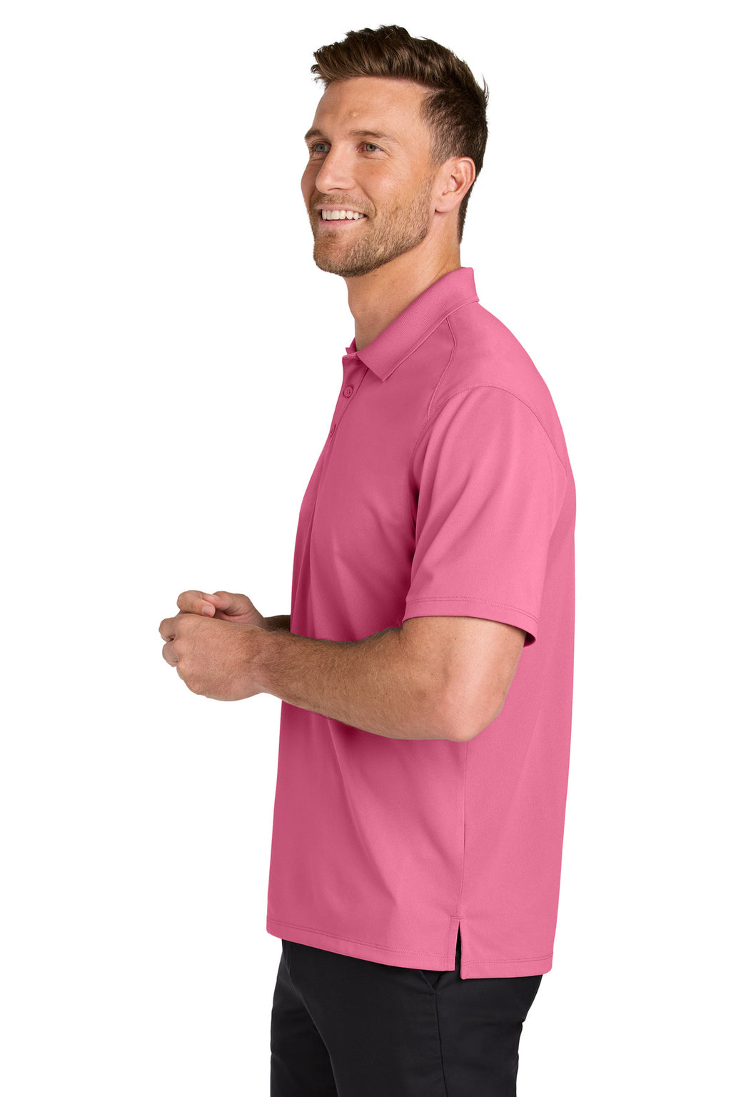 Port Authority Wearever Performance Pique Polo K240 - Awareness Pink - side