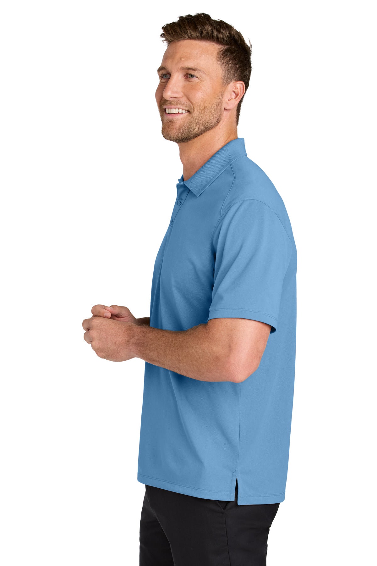 Port Authority Wearever Performance Pique Polo K240 - Carolina Blue - side