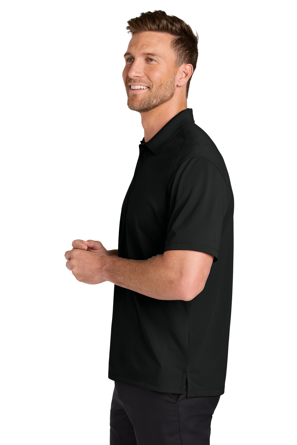 Port Authority Wearever Performance Pique Polo K240 - Deep Black - side