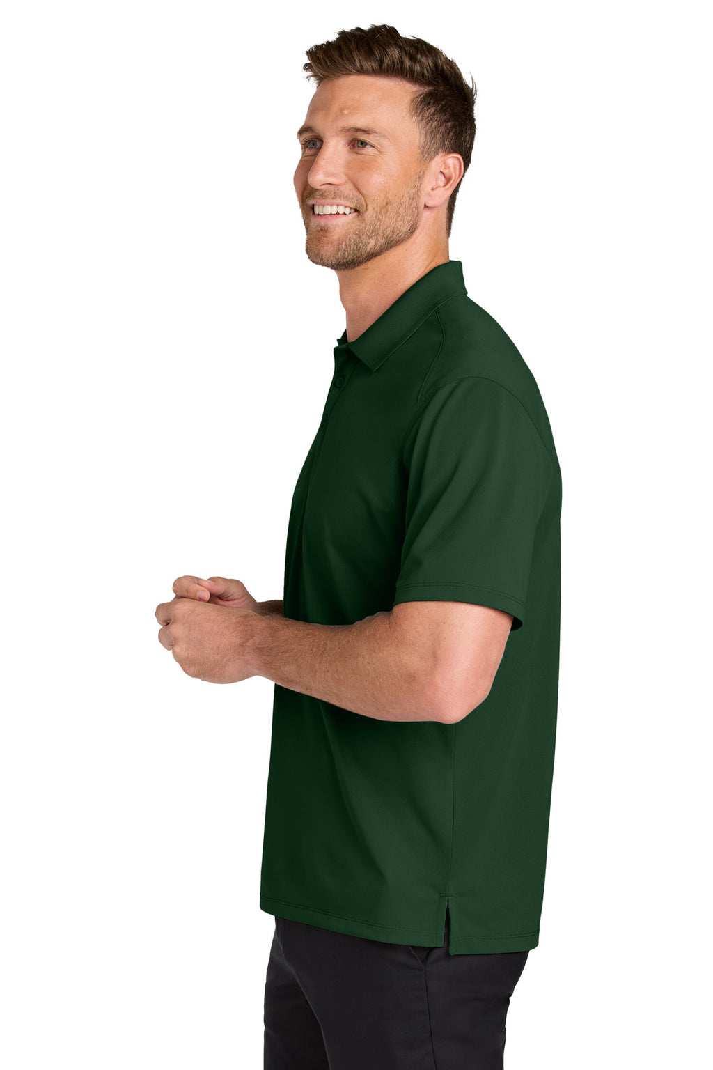 Port Authority Wearever Performance Pique Polo K240 - Deep Forest Green - side