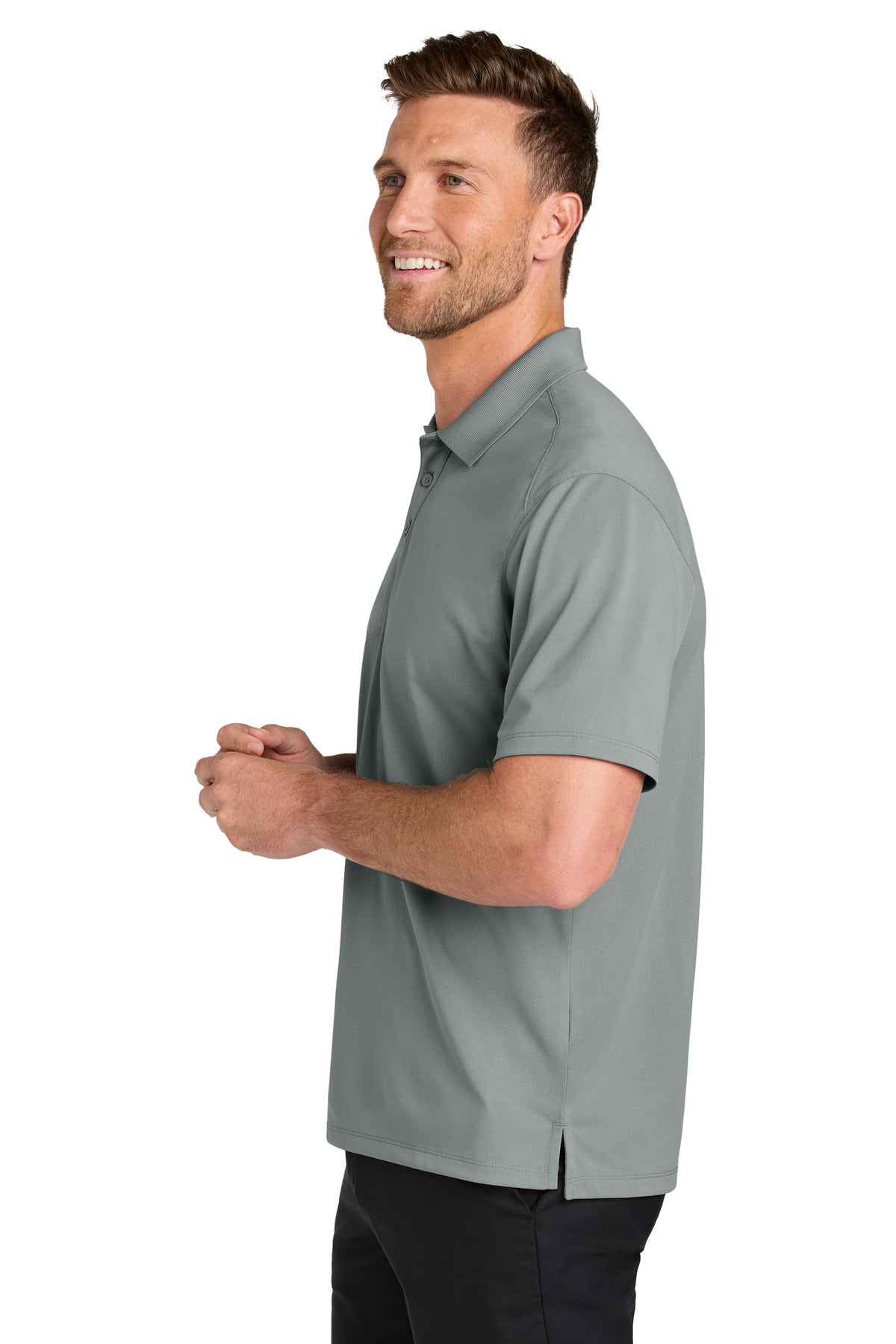 Port Authority Wearever Performance Pique Polo K240 - Gusty Grey - side