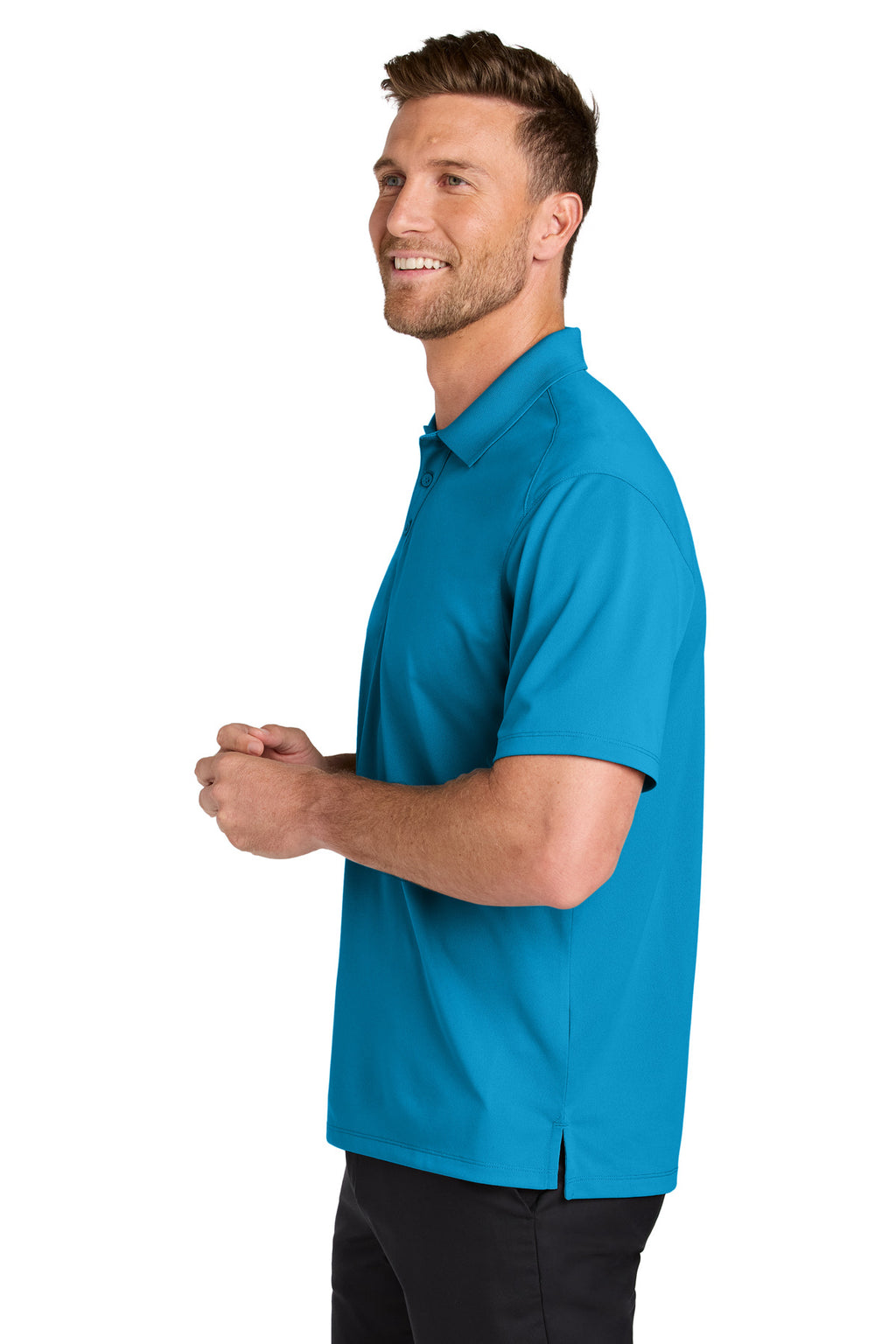 Port Authority Wearever Performance Pique Polo K240 - Parcel Blue - side