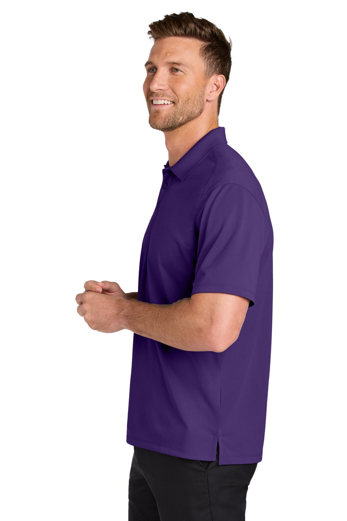 Port Authority Wearever Performance Pique Polo K240 - Prism Purple - side