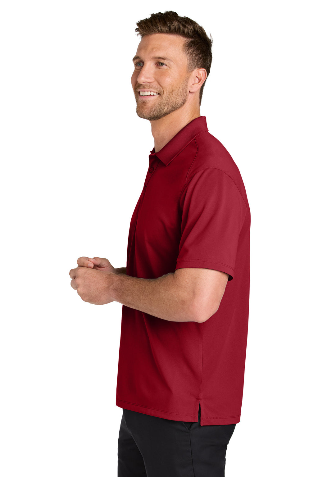 Port Authority Wearever Performance Pique Polo K240 - Rich Red - side