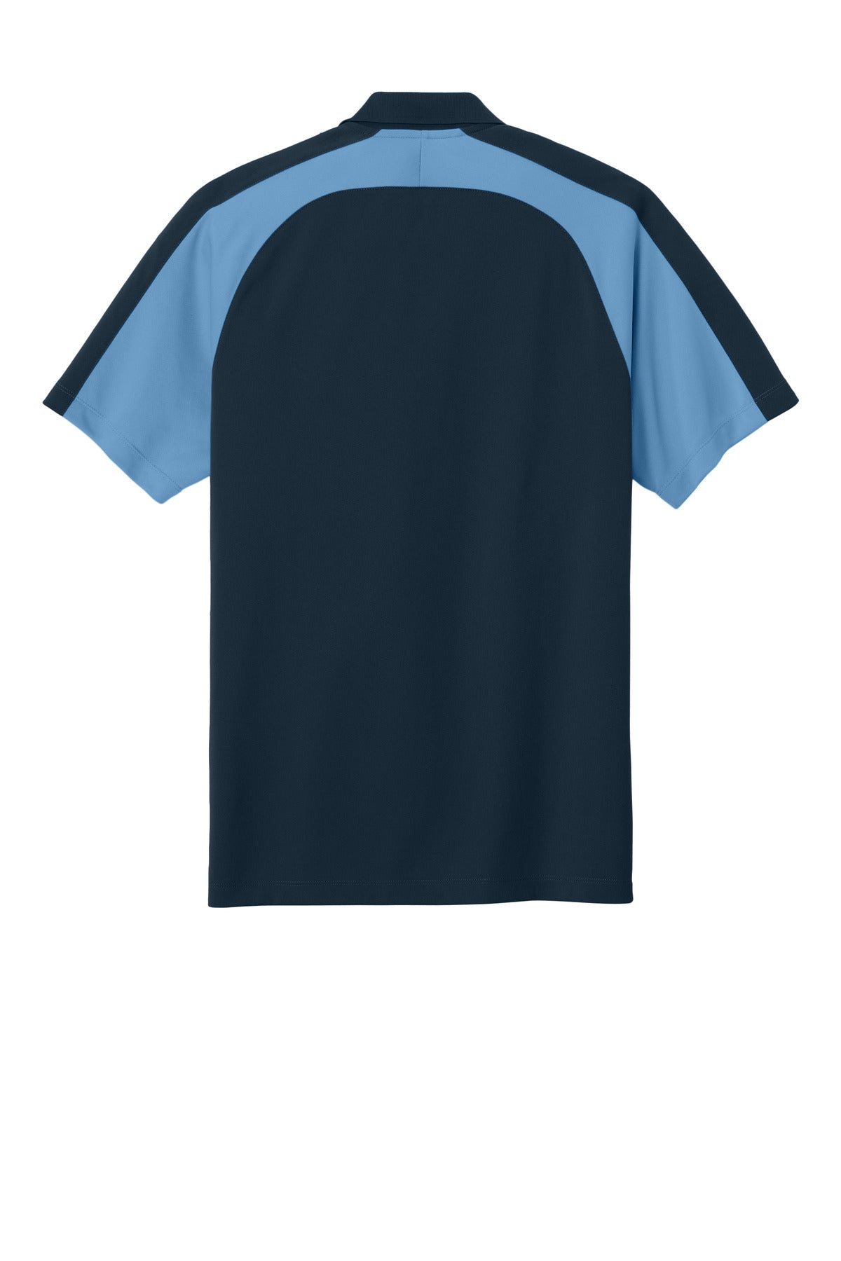 Port Authority Wearever Performance Pique Colorblock Polo K247 - River Blue Navy/ Carolina Blue - back