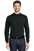 Port Authority Interlock Knit Mock Turtleneck. K321 - Black - front