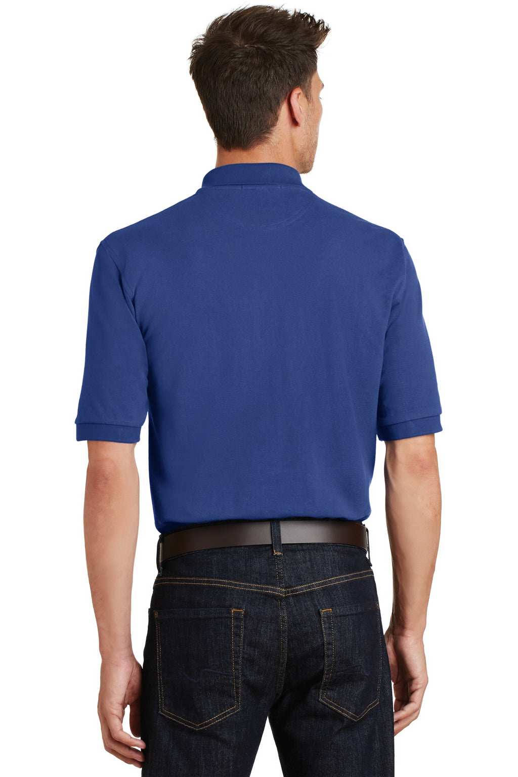 Port Authority Heavyweight Cotton Pique Polo with Pocket. K420P - Royal - back
