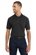 Port Authority Heavyweight Cotton Pique Polo. K420 - Black - front