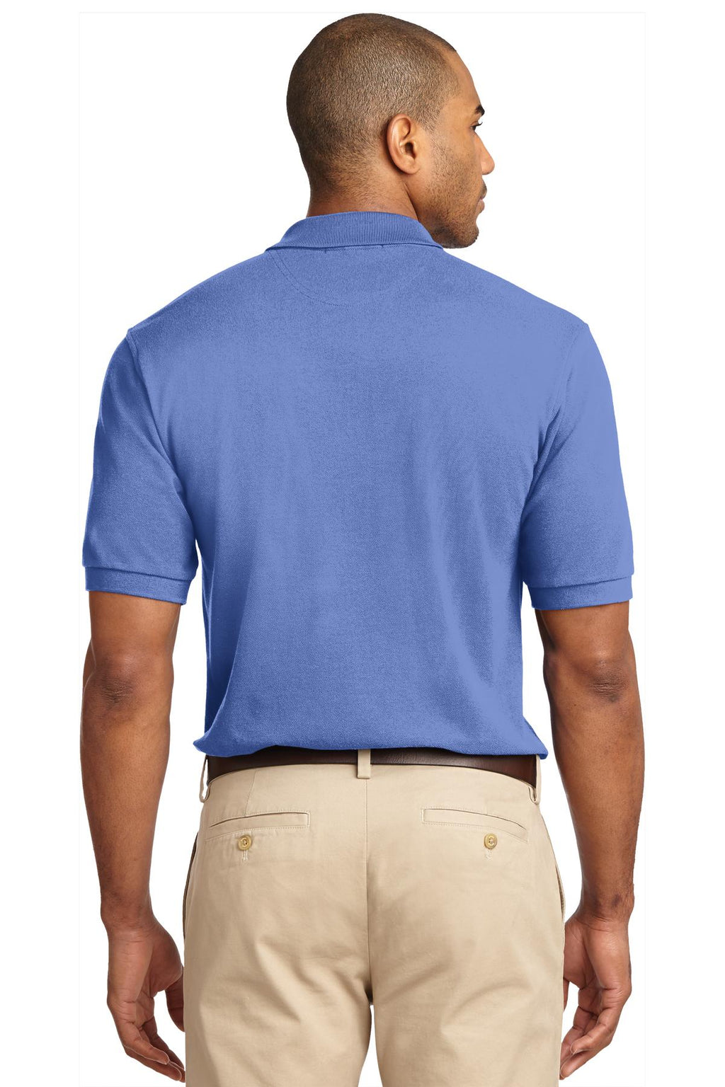 Port Authority Heavyweight Cotton Pique Polo. K420 - Blueberry - back