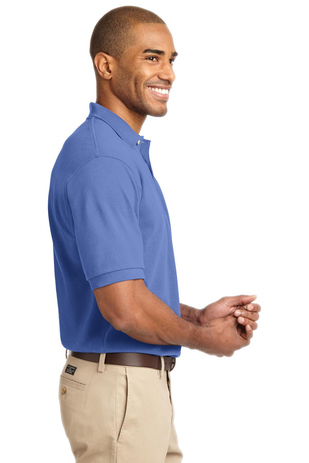 Port Authority Heavyweight Cotton Pique Polo. K420 - Blueberry - side