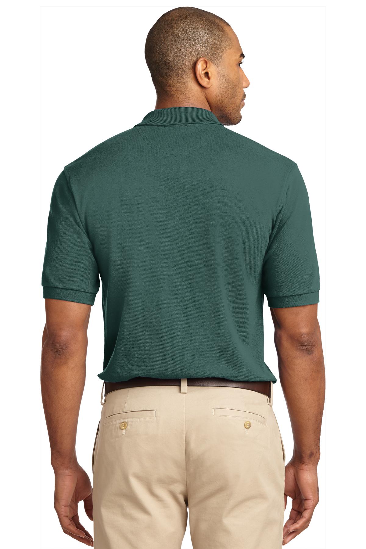 Port Authority Heavyweight Cotton Pique Polo. K420 - Dark Green - back