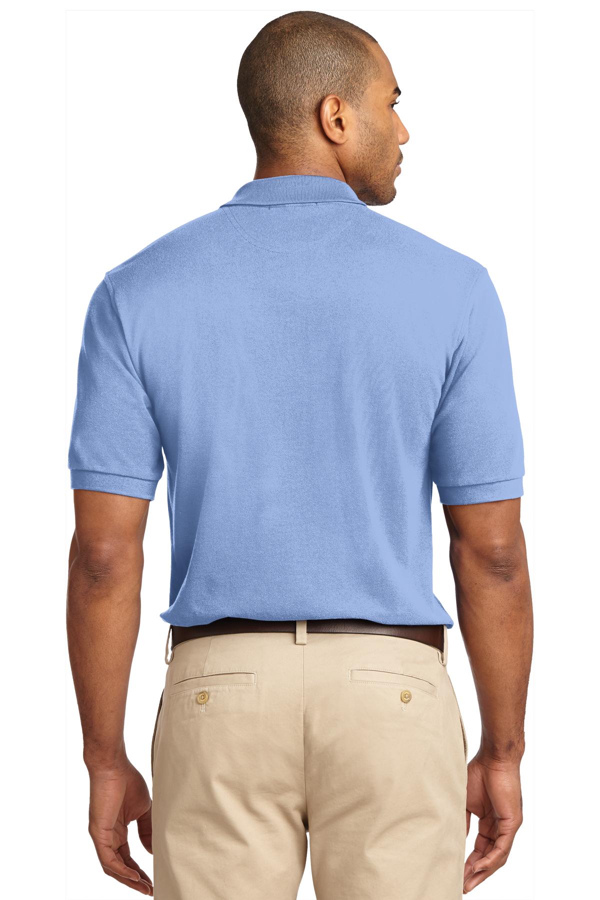 Port Authority Heavyweight Cotton Pique Polo. K420 - Light Blue - back