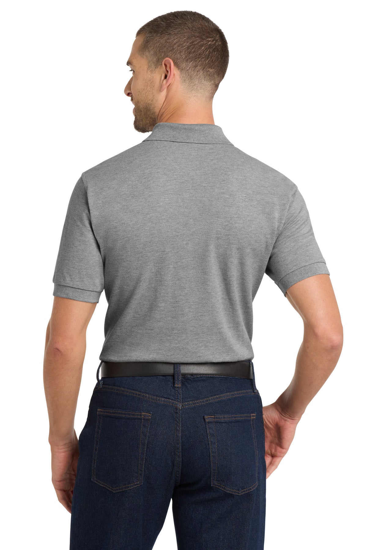 Port Authority Heavyweight Cotton Pique Polo. K420 - Oxford - back