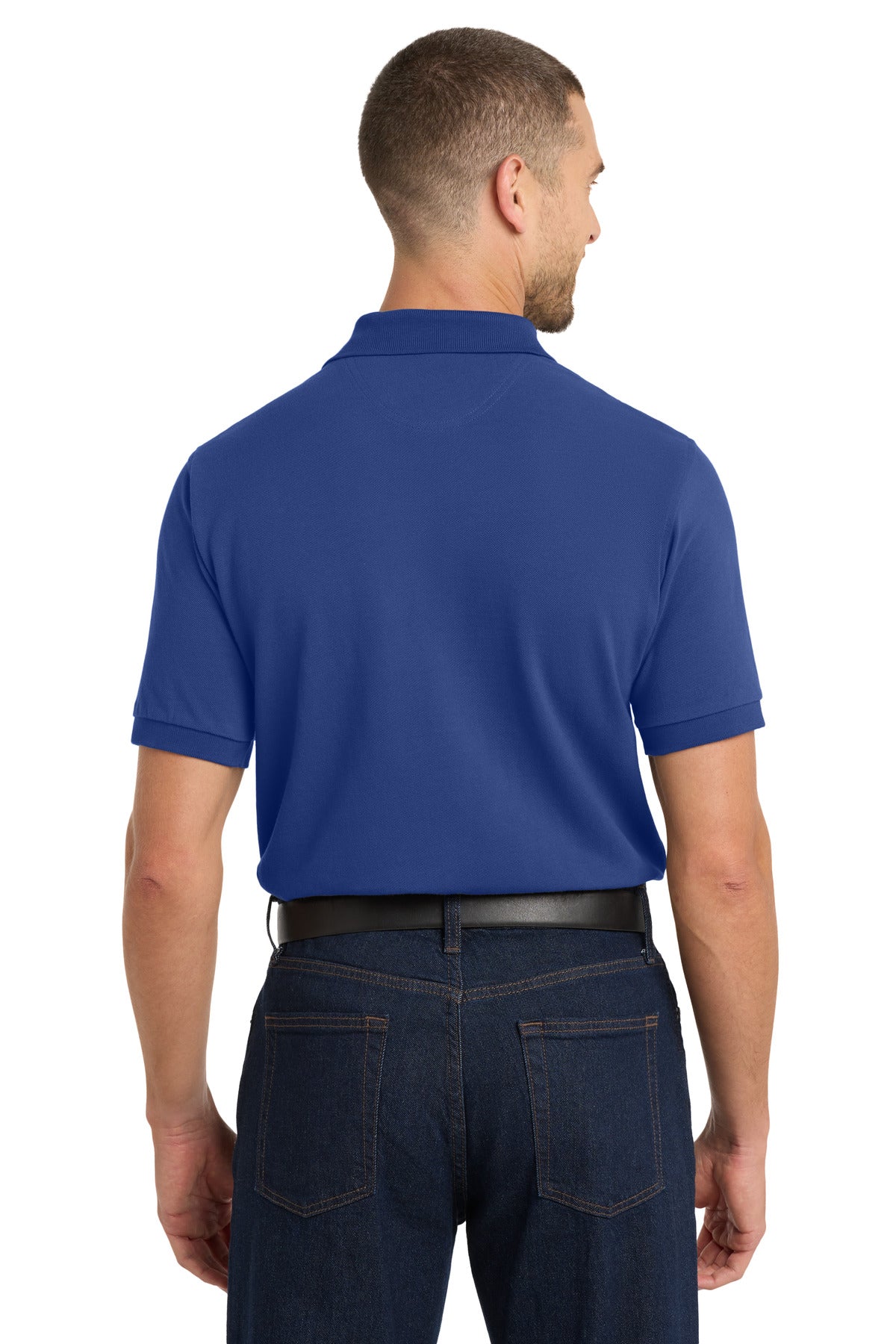 Port Authority Heavyweight Cotton Pique Polo. K420 - Royal - back