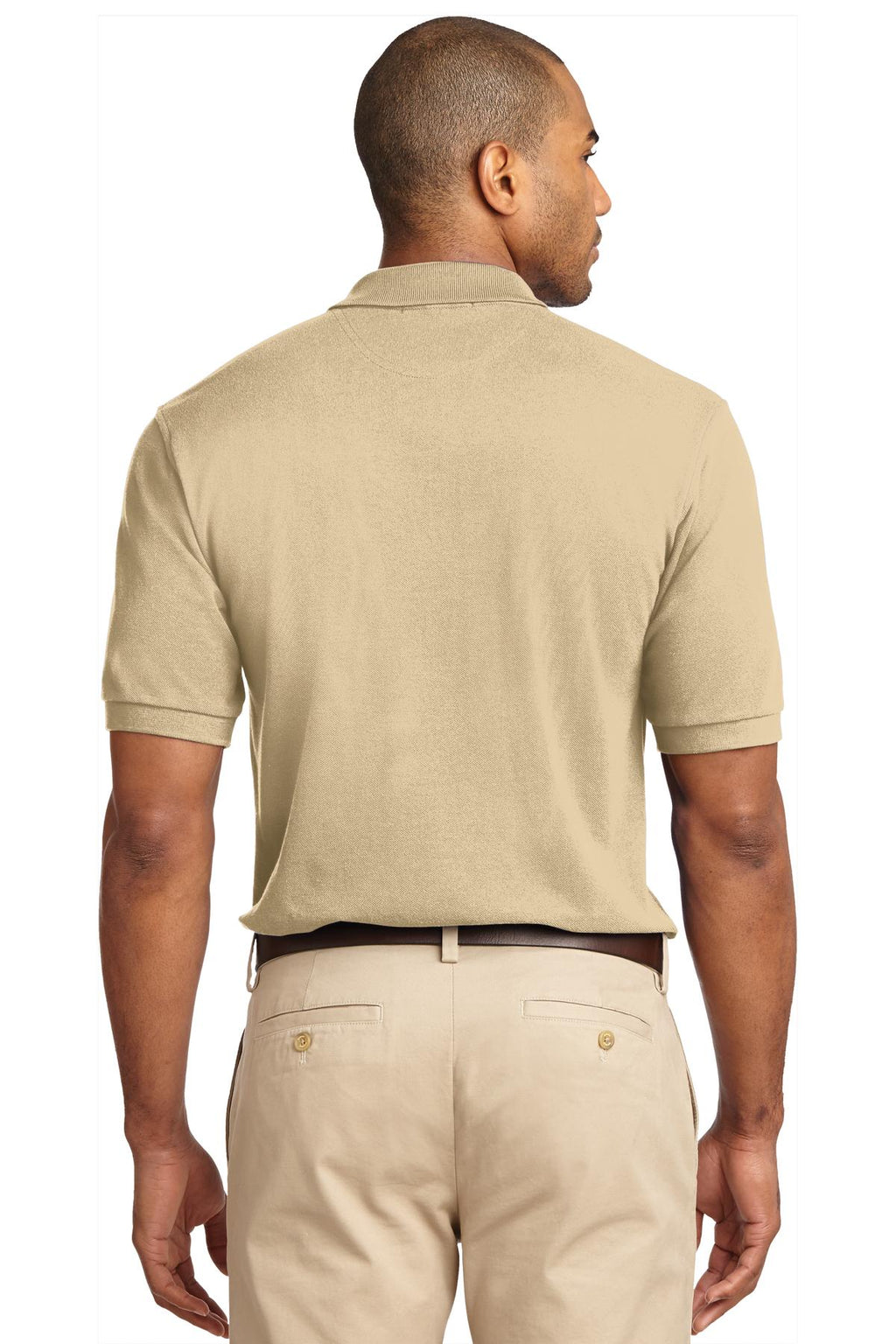 Port Authority Heavyweight Cotton Pique Polo. K420 - Stone - back