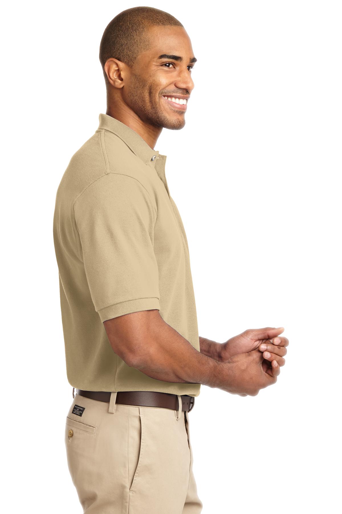 Port Authority Heavyweight Cotton Pique Polo. K420 - Stone - side