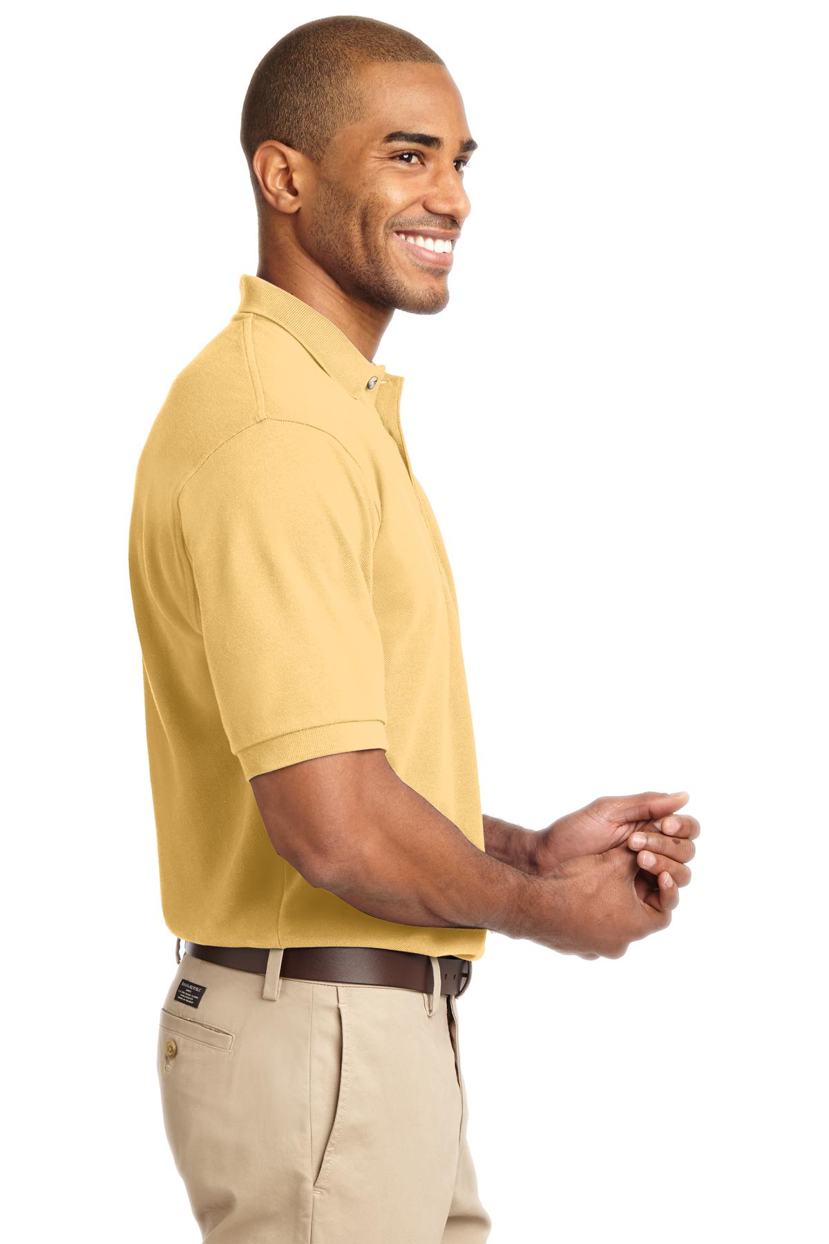 Port Authority Heavyweight Cotton Pique Polo. K420 - Yellow - side