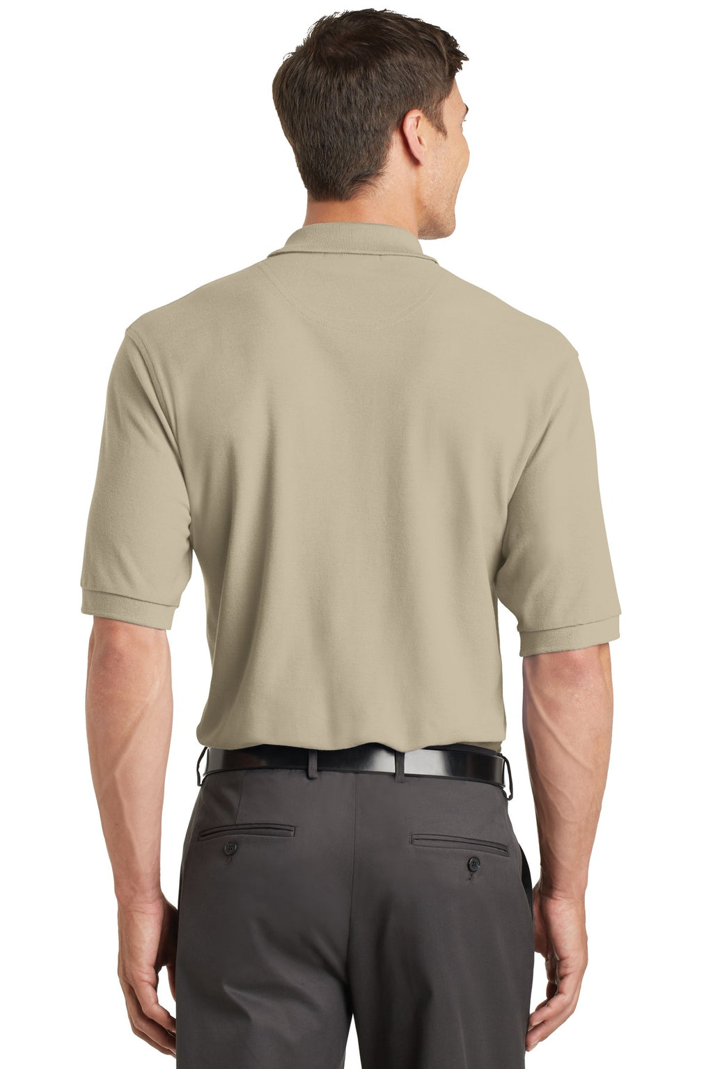 DISCONTINUED Port Authority 100% Pima Cotton Polo. K448 - Stone - back