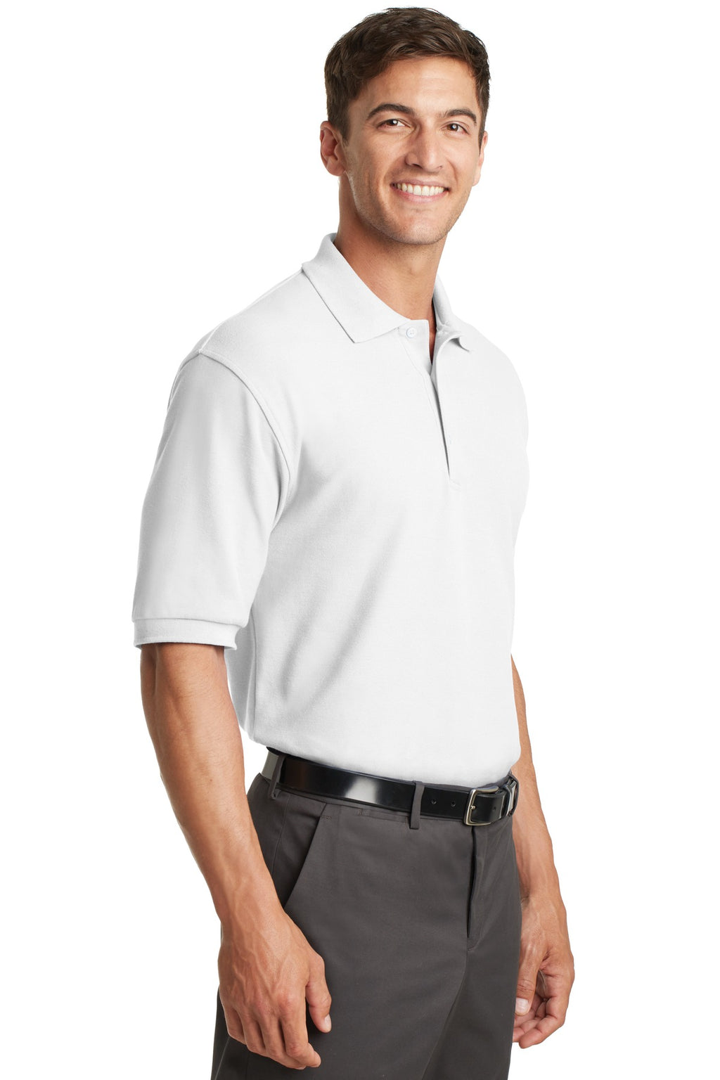 DISCONTINUED Port Authority 100% Pima Cotton Polo. K448 - White - three_q