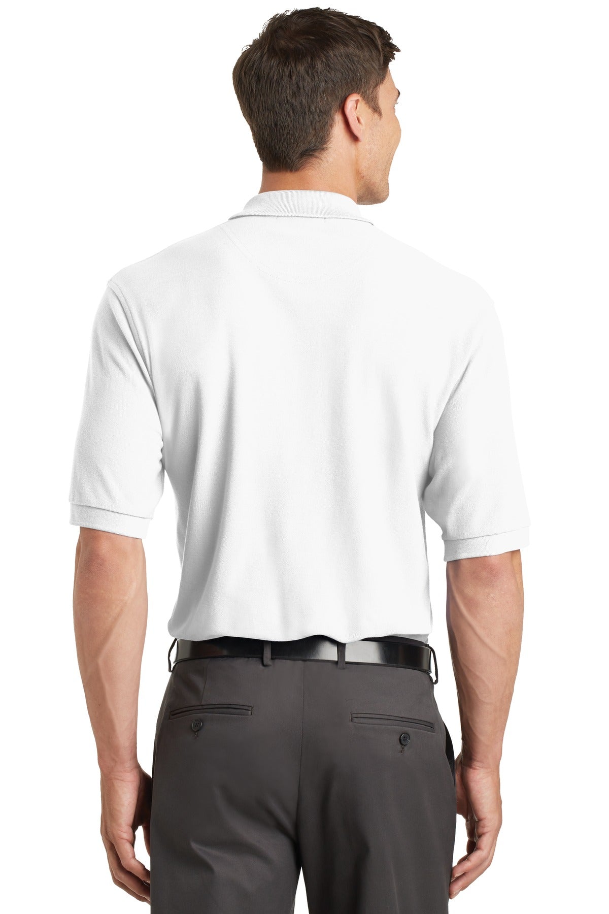 DISCONTINUED Port Authority 100% Pima Cotton Polo. K448 - White - back