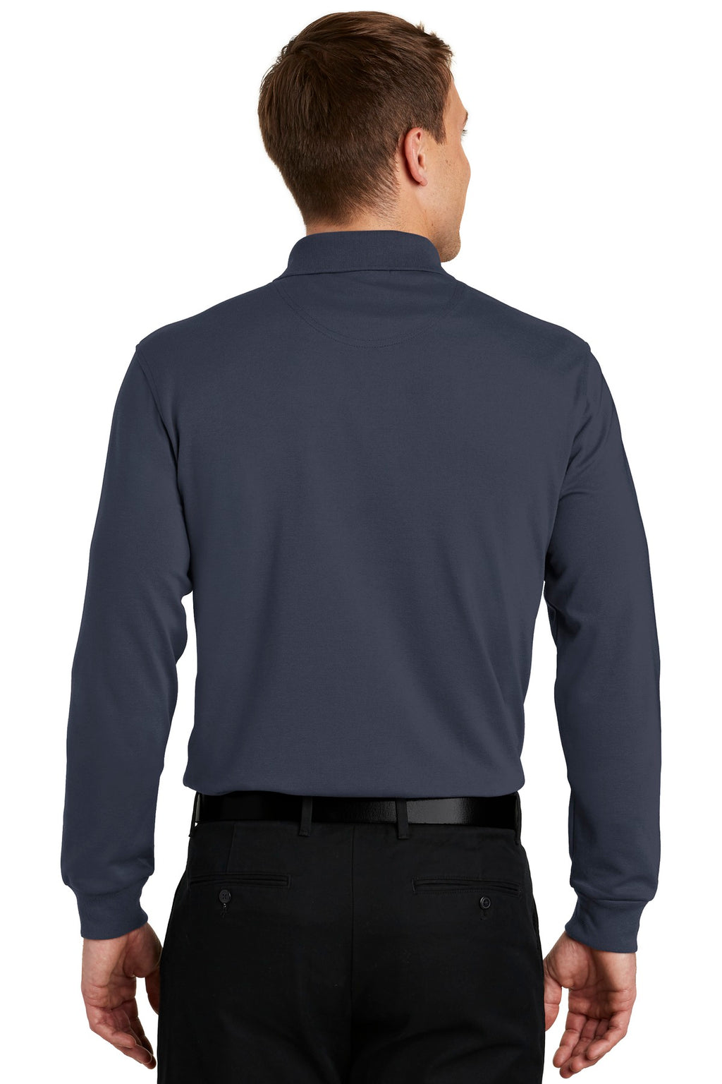 Port Authority Rapid Dry Long Sleeve Polo. K455LS - Classic Navy - back