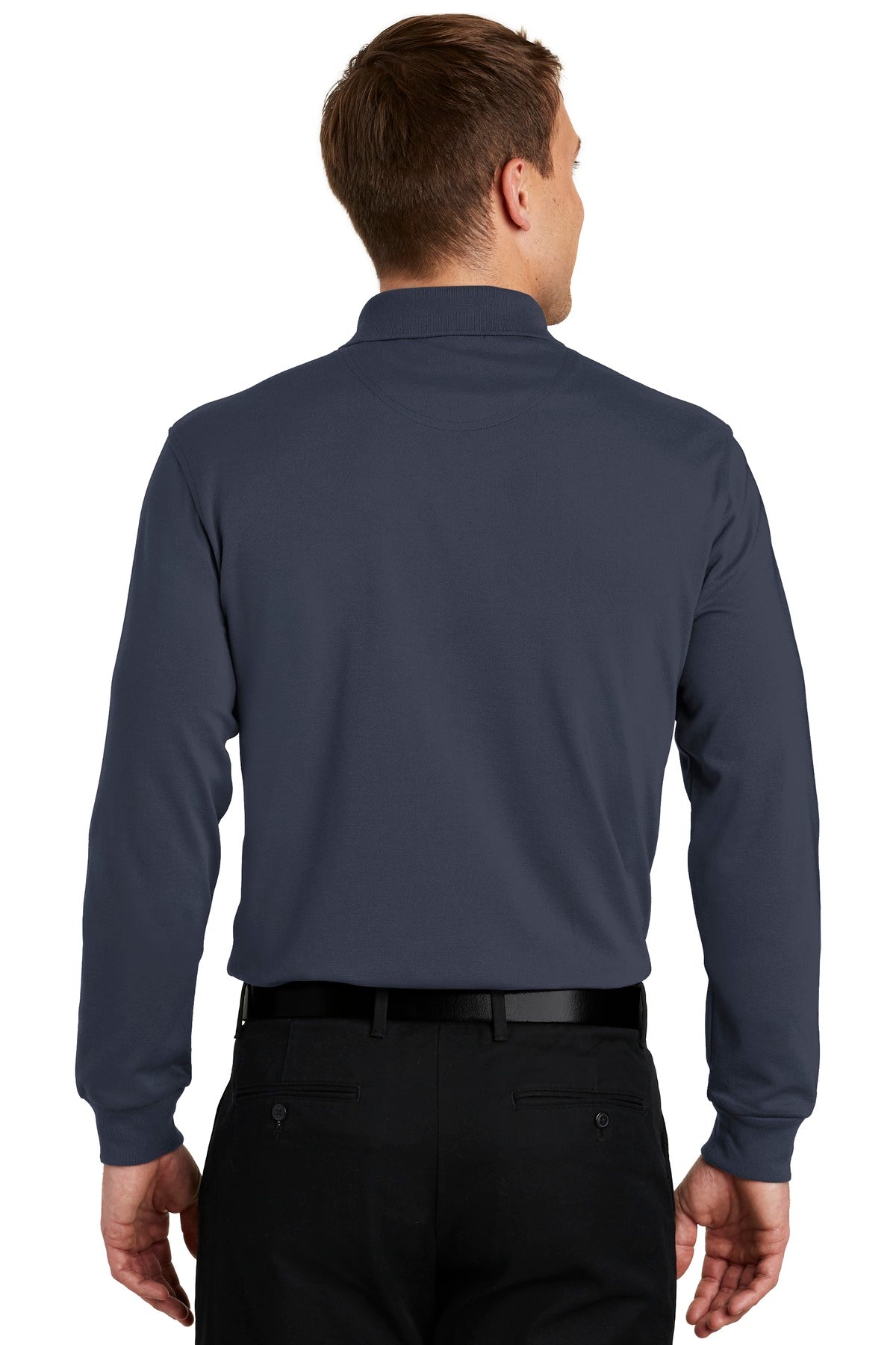 Port Authority Rapid Dry Long Sleeve Polo. K455LS - Classic Navy - back