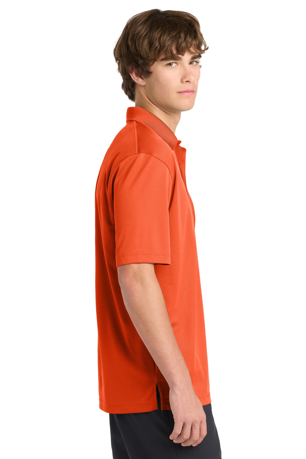 Sport-Tek Dri-Mesh Polo. K469 - Bright Orange - side