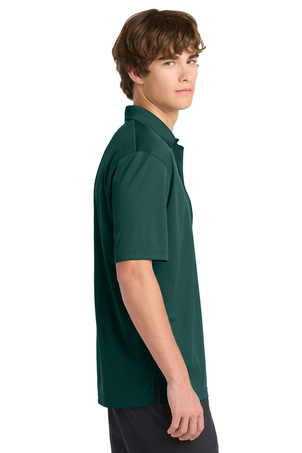 Sport-Tek Dri-Mesh Polo. K469 - Dark Green - side