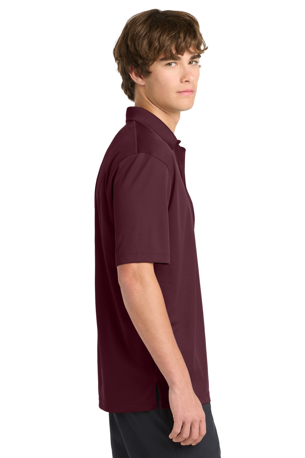 Sport-Tek Dri-Mesh Polo. K469 - Maroon - side