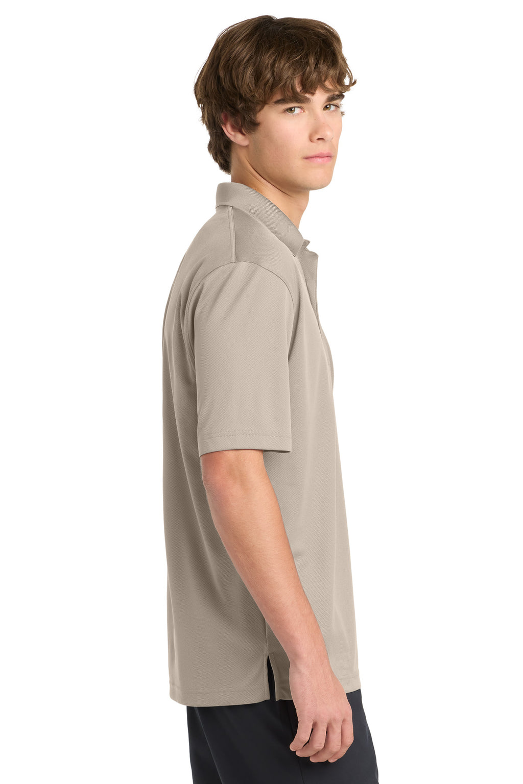 Sport-Tek Dri-Mesh Polo. K469 - Sandstone - side