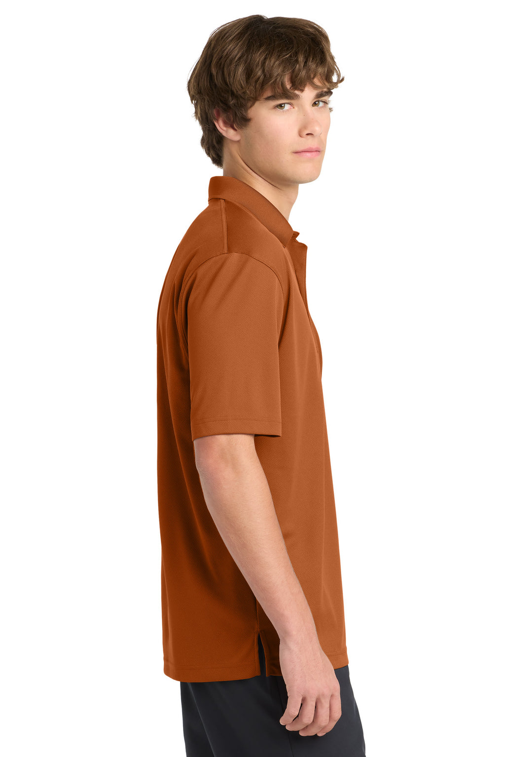 Sport-Tek Dri-Mesh Polo. K469 - Texas Orange - side